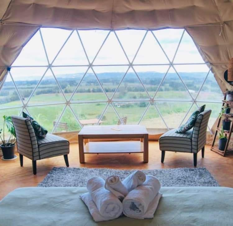 فندق 1 Waipu Off-Grid Eco Seaview Geodesic Glamping Dome المظهر الخارجي الصورة